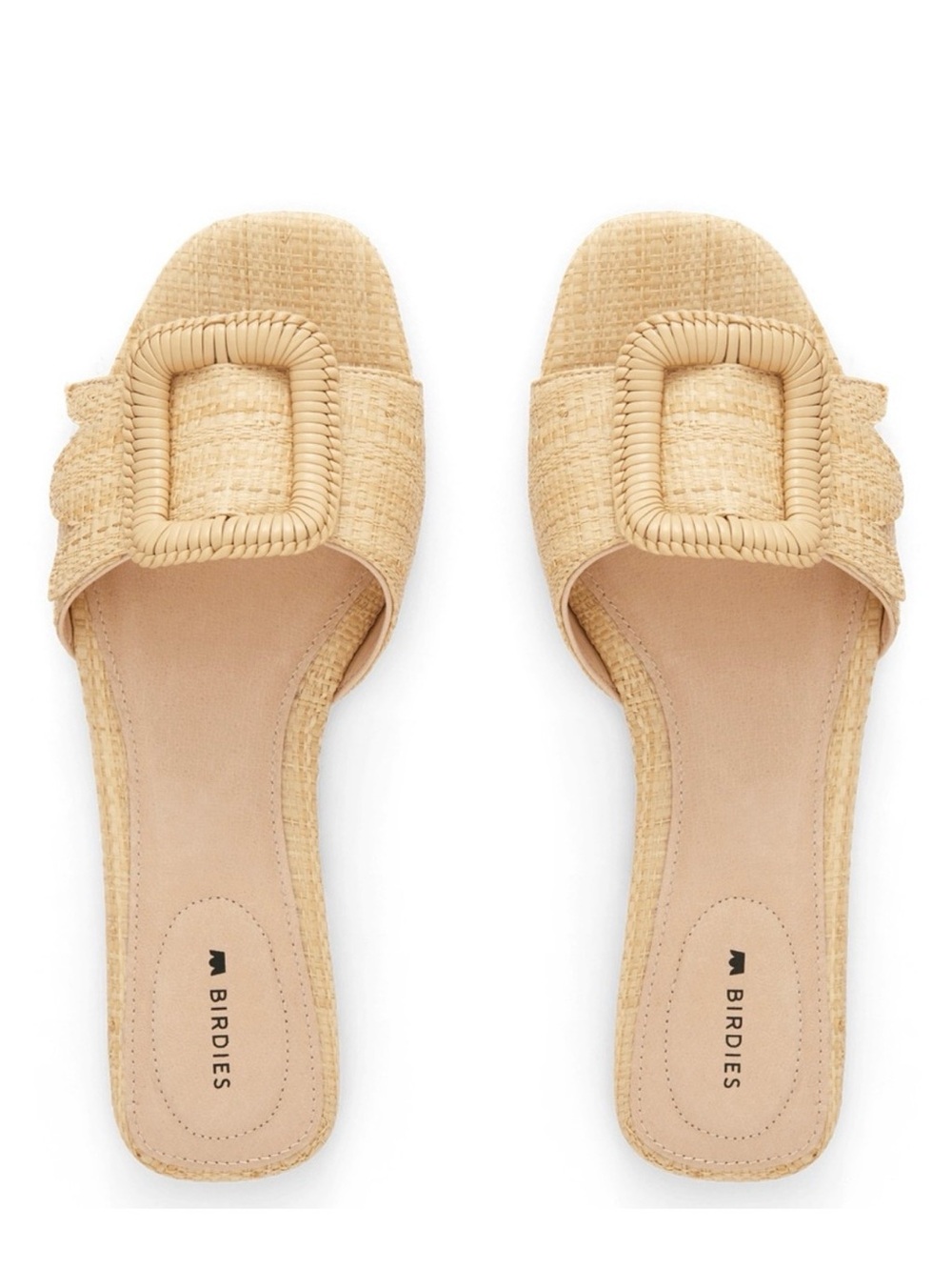 Birdies Rafia Woven Straw Slide Sandals in Natural - - Picture 8 of 8